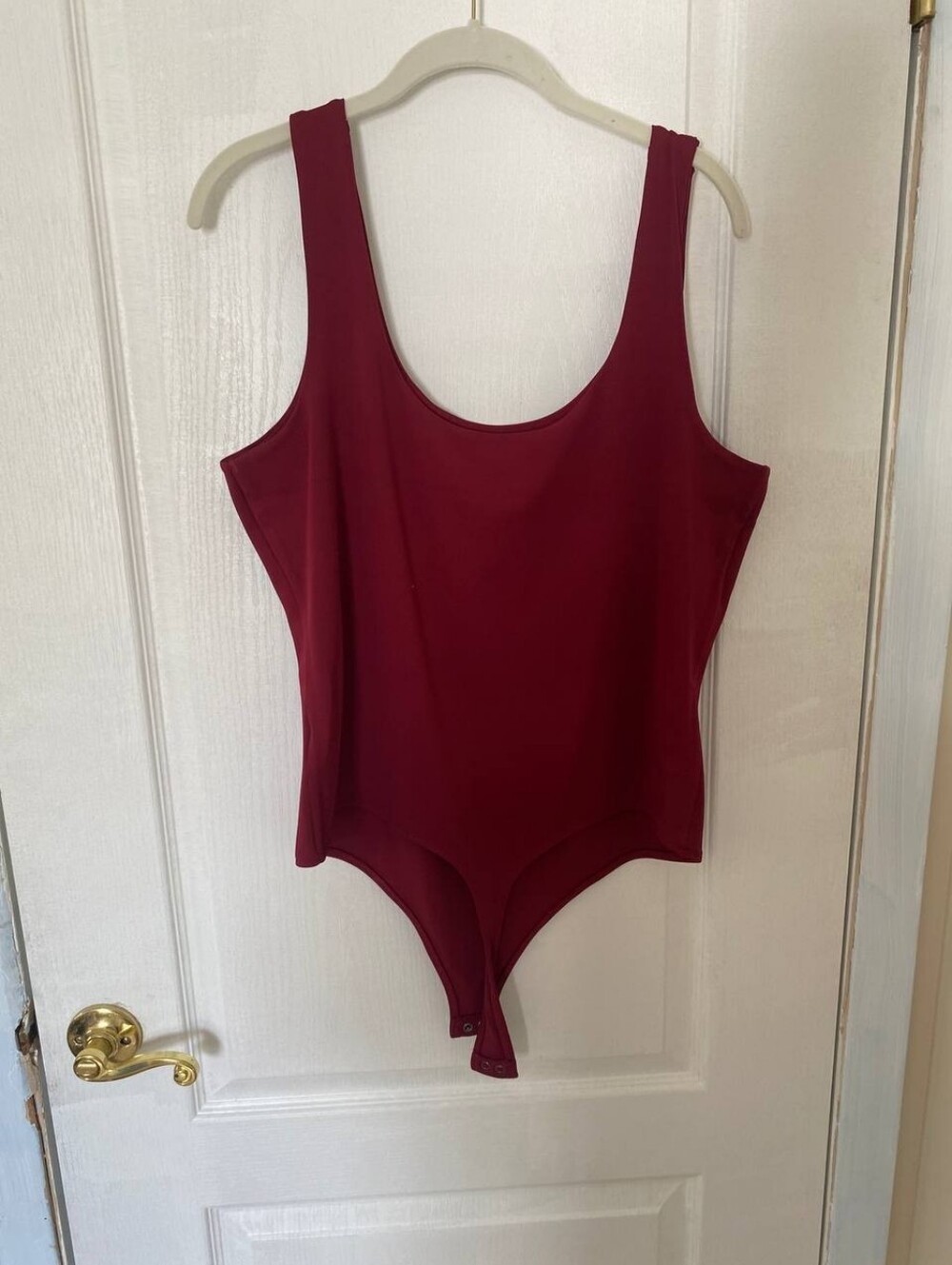 Express Body Contour Maroon Tank Top Snap Body Suit Size XL